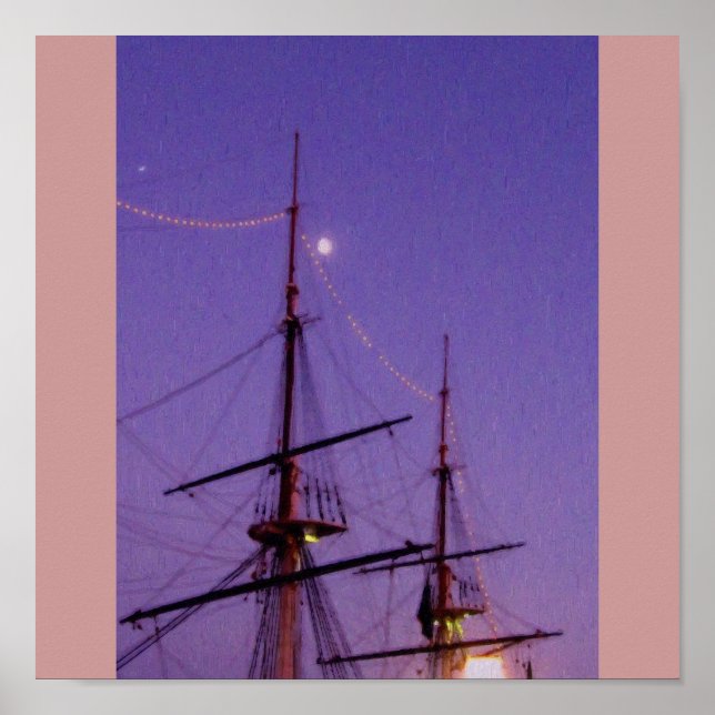 Baltimore Sailboat Ölgemälde Poster (Vorne)