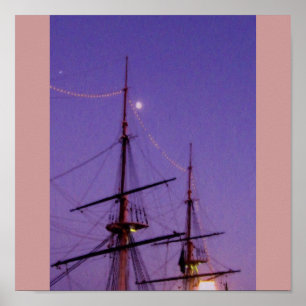 Baltimore-Segelboot-Ölgemälde Poster