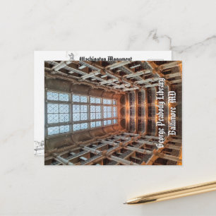 Baltimore-Sehenswürdigkeiten-Postkarte Peabody-Bib Postkarte