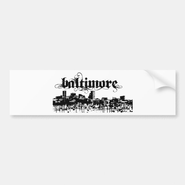 Baltimore setzte sich an für Ihre Stadt Autoaufkleber (Vorne)