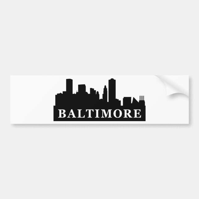 Baltimore-Skyline Autoaufkleber (Vorne)