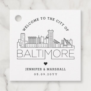 Baltimore Skyline Begrüßung Geschenkanhänger