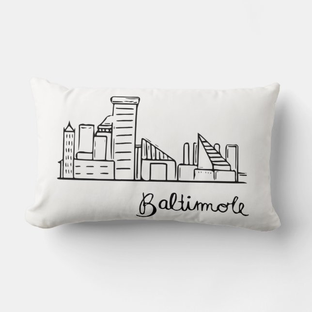 Baltimore Skyline - Kopfkissen Lendenkissen (Vorderseite)