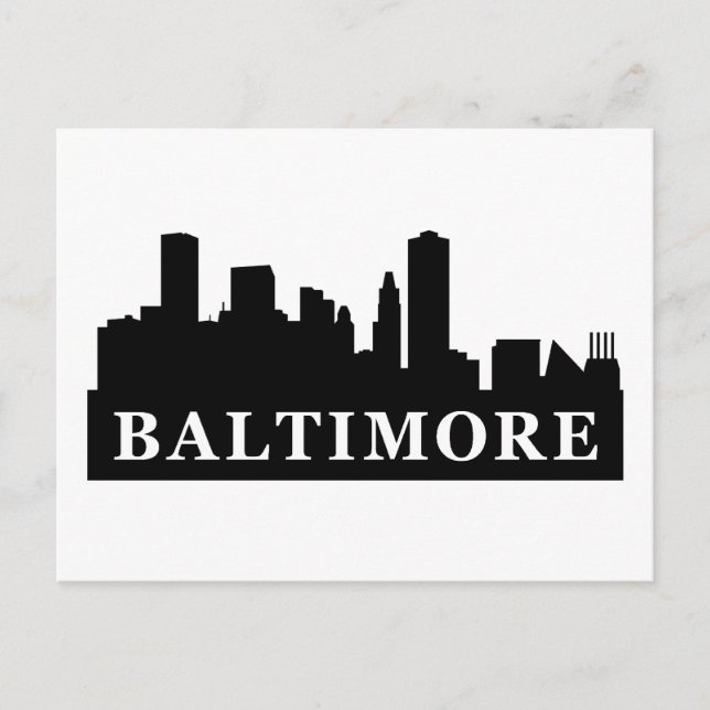 Baltimore Skyline Postkarte (Vorderseite)