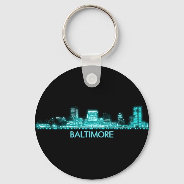 Baltimore Skyline Schlüsselanhänger (Vorderseite)