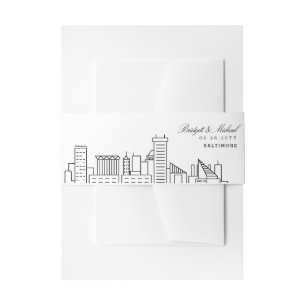 Baltimore Skyline Wedding Einladungsbanderole