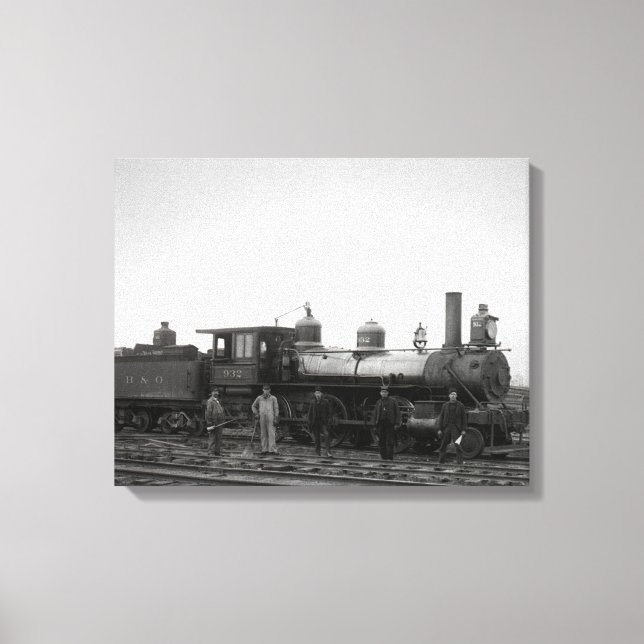 Baltimore und Ohio Railroad Motor # 932 Leinwanddruck (Vorderseite)