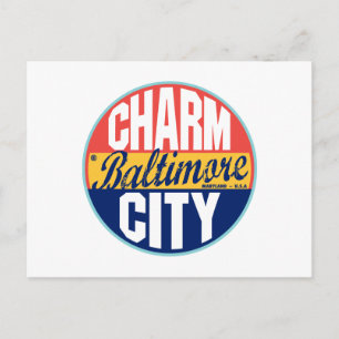 Baltimore Vintage Etikett Postkarte