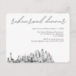 Baltimore Wedding Elegante Probe Eintrittskarte Begleitkarte