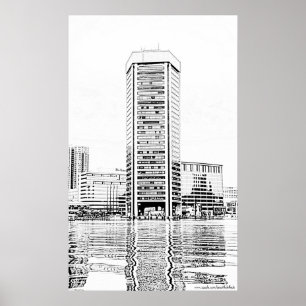 Baltimore WTC Sketch Print Poster