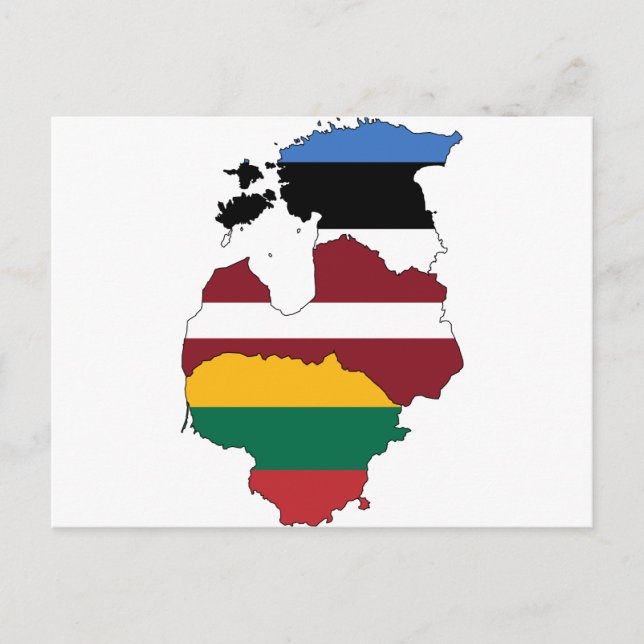 Baltische Staaten Postkarte (Vorderseite)