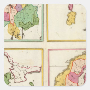 Baltische Staaten Quadratischer Aufkleber