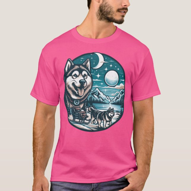 Balto der Schlittenhund in Alaska mit Mondveränder T-Shirt (Vorderseite)