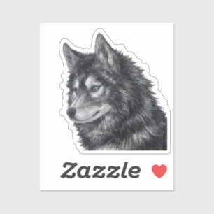 Balto Dog Illustration Aufkleber