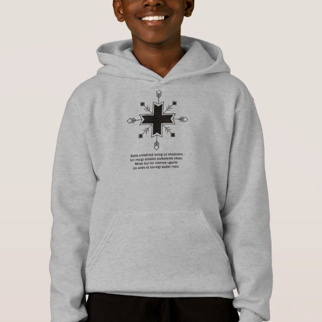 balts sniedzins Schweiss-Shirt Hoodie (Vorderseite)