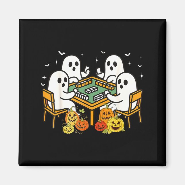 Bam Boo Halloween Ghost Mahjong Funny Costume Game Magnet (Vorne)