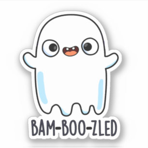 Bam-boo-zled Funny Halloween Konfuse Ghost Pun Aufkleber