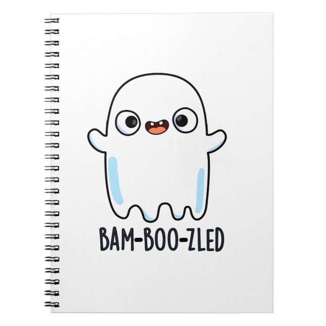 Bam-boo-zled Funny Halloween Konfuse Ghost Pun Notizblock (Vorderseite)