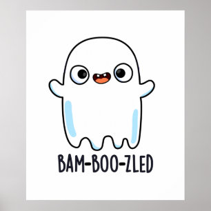 Bam-boo-zled Funny Halloween Konfuse Ghost Pun Poster