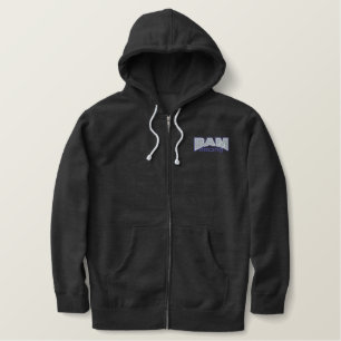 Bam, die Logo-ZipHoodie läuft Bestickter Hoodie