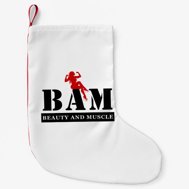 Bam-Schönheit und Muskel-WeihnachtsStrumpf Kleiner Weihnachtsstrumpf (Vorderseite)