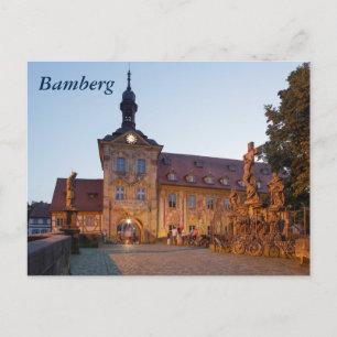 Bamberg an der Obere Brücke Postkarte
