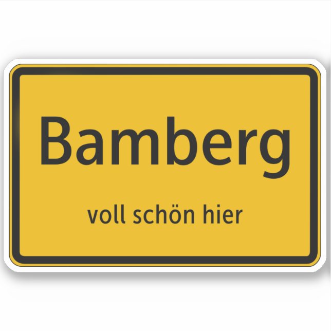 Bamberg Aufkleber Sticker Autoaufkleber (Vorderseite)