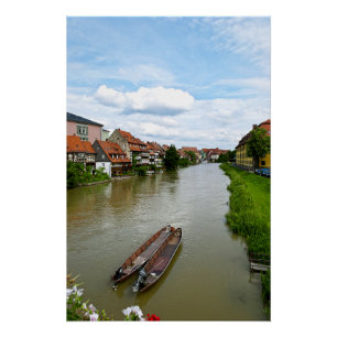 Bamberg Bayern Regnitz Fluss Malerei Effekt Kunst Poster