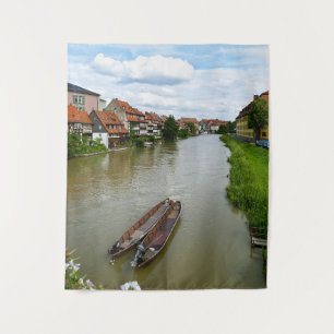 Bamberg Bayern Regnitz Fluss Malereieffekt Kunst Wandteppich