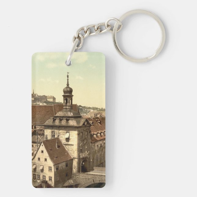 Bamberg-Gerichtsgebäude, Bayern, Deutschland Schlüsselanhänger (Rückseite)