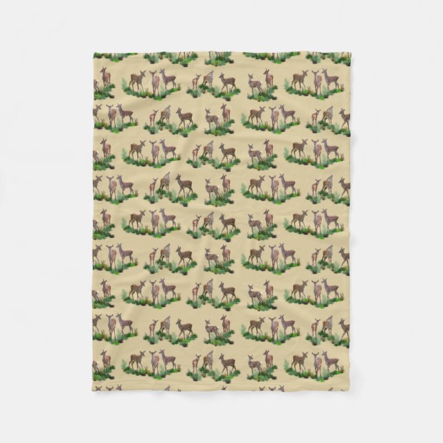 Bambi Meadow Fleece Blanket (Gold) (Vorderseite)