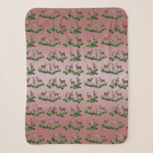 Bambi Meadow Sherpa Decke (Dusty Pink Mix) Sherpadecke