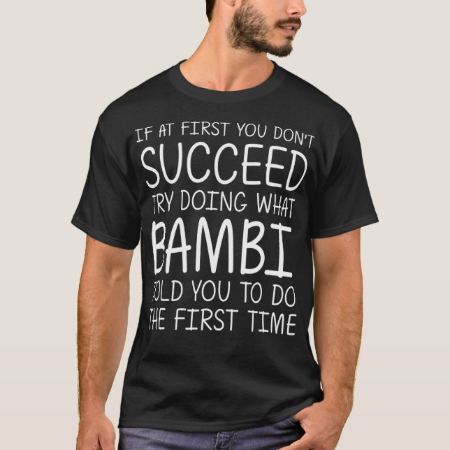 BAMBI Name Personalized Birthday Funny Christmas J T-Shirt (Vorderseite)