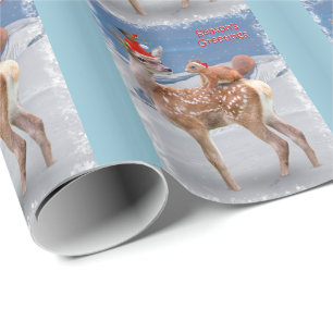 Bambi und Freund-Packpapier - Weihnachten Geschenkpapier