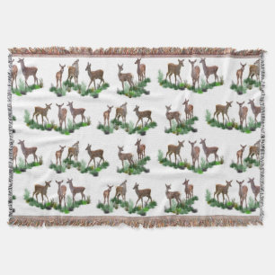 Bambi-Wiesen-Wurfdecke (Farbe wählen) Decke