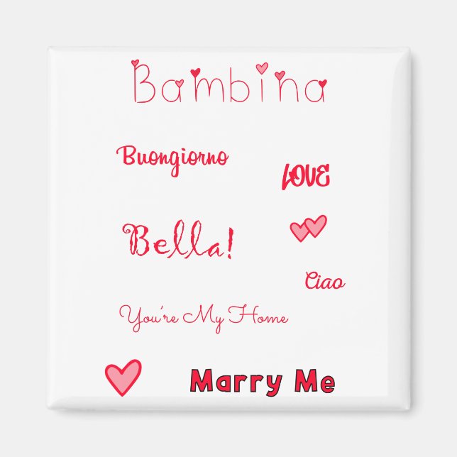 Bambina Liebe Quotes Set Pack Magnet (Vorne)