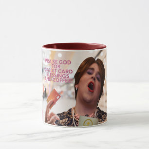 Bambi's Kreditkartensegmente und Kaffee-Tasse Tasse