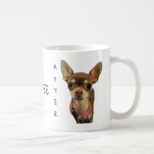 Bambi's Tasse vor und nach Kaffee