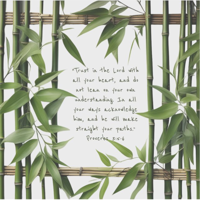 Bamboo Anpassbare Bibe Verse Custom Cut Vinyl Aufkleber (Vorderseite)