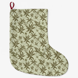 Bamboo auf Beige Bleche - nahtloses Oberflächenmus Großer Weihnachtsstrumpf