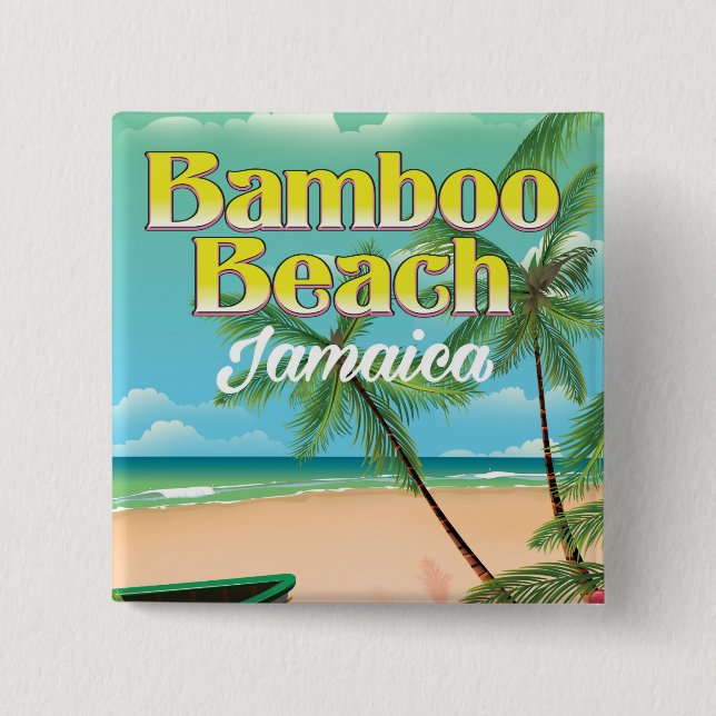 Bamboo Beach Jamaica Button (Vorderseite)