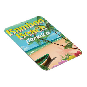 Bamboo Beach Jamaica Magnet