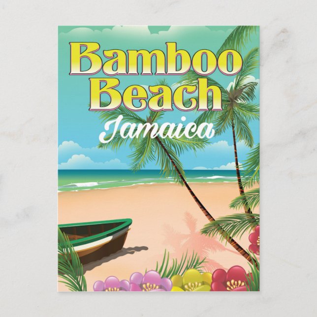 Bamboo Beach Jamaica Postkarte (Vorderseite)