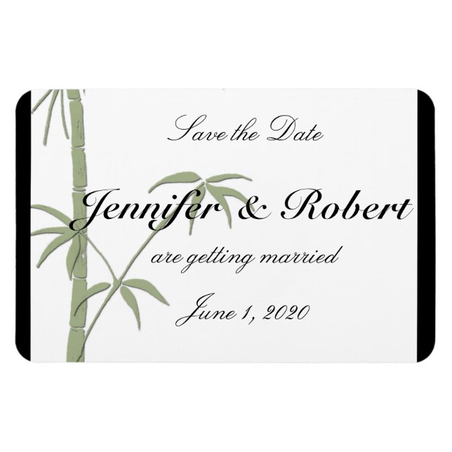 Bamboo Beauty Wedding Save the Date Magnet (Horizontal)