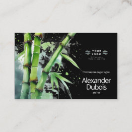 Bamboo Business Card Moderne frische Natur Visitenkarte