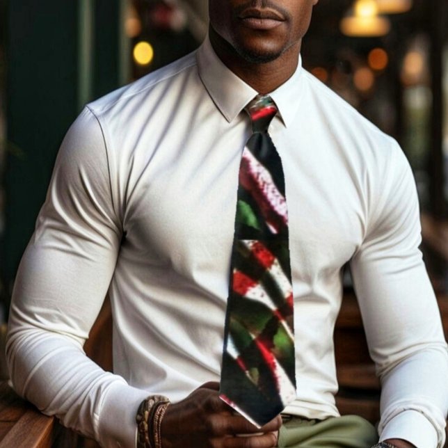 Bamboo Crossing Krawatte (This Bamboo Crossing Neck Tie, has the all the colorful aspects, of a very festive Christmas season!)