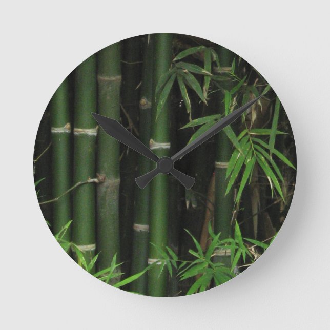 Bamboo ... Fao Rai, Nong Khai, Isaan, Thailand Runde Wanduhr (Vorderseite)