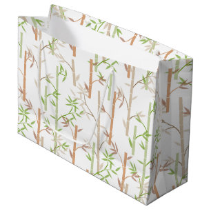Bamboo Foliage Orientale Blätter Große Geschenktüte