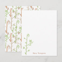 Bamboo Foliage Orientale Blätter Mitteilungskarte