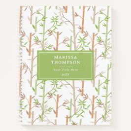 Bamboo Foliage Orientale Blätter Notizbuch